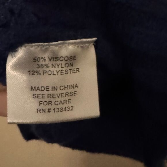 ModCloth Cowl Neck Blue Sweater size L - Picture 5 of 6